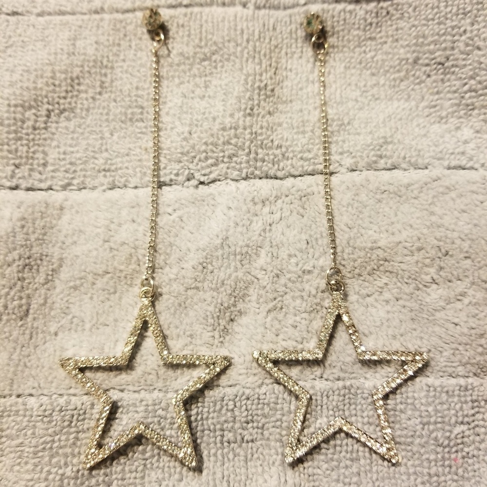 Dangle Star Earrings - Picture 5 of 6